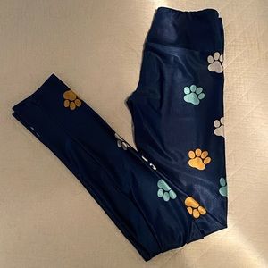 Goldsheep Custom Paw Print Leggings size small